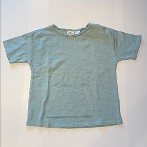 Pouch pocket shirt sky blue